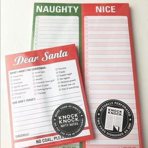 2 KNOCK KNOCK Christmas Notepads Stationary Funny